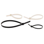 Lot de 70 colliers rutilisables 20x 3, 6x 140 blanc + 20x 4, 8x 200 noir + 15x 200x7, 6 blanc + 15x ...