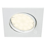 Lot de 8 spot encastrable orientable carre led smd gu10 230v blanc rendu environ 50w halogene