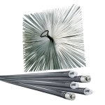 Lot de ramoneur 7m + 1 hérisson acier 250mm Lot de ramoneur 7m + 1 hérisson acier 250mm