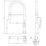 Magneto mitigeur �vier � douchette chrome