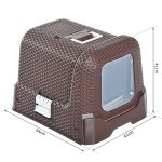 Maison de toilette pour chat tiroir � liti�re coulissant porte battante filtre odeur + pelle fournis ...