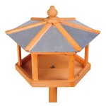 Mangeoire sur pied nichoir a plateau station a oiseau bois pour exterieur 113 cm Mangeoire sur pied nichoir a plateau station a oiseau bois pour exterieur 113 cm