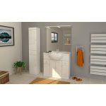 Meuble  poser babylone - 100cm - blanc - laqu - livr en kit