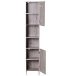 Meuble colonne rangement salle de bain dim. 30l x 32l x 172h cm 2 placards avec Étagère + 2 niches mdf ... Meuble colonne rangement salle de bain dim. 30l x 32l x 172h cm 2 placards avec Étagère + 2 niches mdf ...