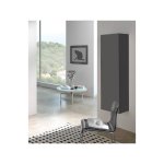 Meuble colonne rversible coloris taupe satin - doki