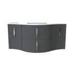 Meuble frollo laque 120 gris anthracite Meuble frollo laque 120 gris anthracite