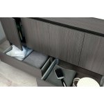Meuble  poser lancelo - l120cm - blanc - laqu brillant - livr mont