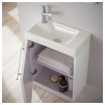 Meuble lave - mains design blanc laqu pour wc