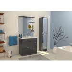 Meuble À poser matro - l80cm - gris - pvc brillant - livré en kit Meuble À poser matro - l80cm - gris - pvc brillant - livré en kit