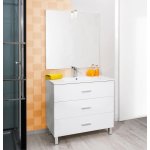 Meuble � poser montecarlo - l90cm - blanc - laqu� brillant - livr� mont�