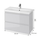 Meuble de salle de bain 80x37. 5cm faible profondeur gris Meuble de salle de bain 80x37. 5cm faible profondeur gris