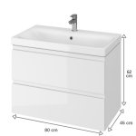 Meuble de salle de bain 80x45cm minimal blanc Meuble de salle de bain 80x45cm minimal blanc