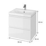 Meuble de salle de bain blanc 60 cm minimal Meuble de salle de bain blanc 60 cm minimal