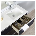 Meuble de salle de bain dynamic À poser 100cm noir 3 tiroirs + 1 porte Meuble de salle de bain dynamic À poser 100cm noir 3 tiroirs + 1 porte