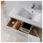 Meuble de salle de bain mall 80 cm couleur bois blanchi hibernian