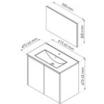 Meuble  suspendre ivan s + - l60cm - 2p - taupe - mlamin - livr en kit