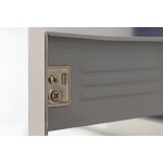 Meuble  suspendre ivan s + - l80cm - 2t - taupe - mlamin - livr en kit