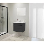 Meuble � suspendre maple - l60cm - ch�ne gris - m�lamin� - livr� mont�