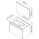 Meuble À suspendre maple - l60cm - orme clair - mélaminé - livré monté Meuble À suspendre maple - l60cm - orme clair - mélaminé - livré monté