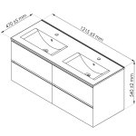 Meuble  suspendre max - l120cm - blanc - mat - livr mont