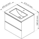 Meuble À suspendre max - l60cm - anthracite - mat - livré monté Meuble À suspendre max - l60cm - anthracite - mat - livré monté