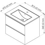 Meuble À suspendre max - l80cm - blanc - brillant - livré monté Meuble À suspendre max - l80cm - blanc - brillant - livré monté