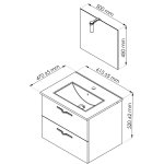 Meuble À suspendre obvio s + - l60cm - blanc - mélaminé - livré monté - one pack Meuble À suspendre obvio s + - l60cm - blanc - mélaminé - livré monté - one pack