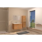 Meuble � suspendre obvio s + - l80cm - bois - m�lamin� - livr� mont� - one pack