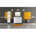 Meuble � suspendre tanaro - 80cm - blanc - laqu� - livr� en kit - one pack