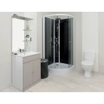 Meuble  poser tolede - 80cm - taupe - pvc brillant - livr en kit