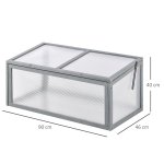 Mini serre de jardin serre  tomates dim. 90l x 46l x 40h cm toit ouvrable panneaux de polycarbonate ...