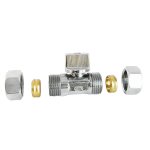 Mini vannes  sphre  visser raccord bicne pour tube cuivre 14