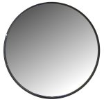 Miroir rond bois et noir