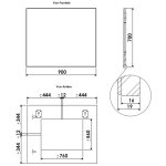 Miroir simple rectangle - argent - 90x70cm - verre - chants alu