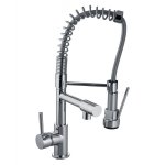Mitigeur d'vier  double bec haut mobile et douchette orientable pro