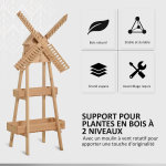 Moulin  vent dcoratif - porte plante moulin - tagre de pots de fleurs - jardinire dim. 80l x 44l ...