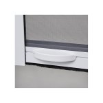 Moustiquaire en alu enroulable h. 145 x l. 130 cm pour fenetre, coloris blanc