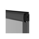 Moustiquaire enroulable verticale grise h145 cm x l130 cm