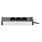 Multiprise d'angle 3 prises + 2 usb et support pour tablette - zenitech