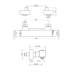 Munchen mitigeur douche thermostatique chrom