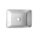 Oceanic vasque a poser en ceramique forme rectangle 48x37, 5x13, 5 cm naia