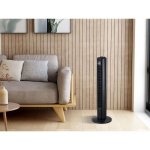 Oceanic ventilateur colonne 81 cm - 45 watts - 3 vitesses - oscillant - minuterie - noir Oceanic ventilateur colonne 81 cm - 45 watts - 3 vitesses - oscillant - minuterie - noir
