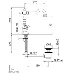 Ottocento mlangeur lavabo chrome webert