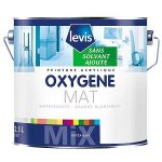 Oxygene mat blanc 5l peinture mate 0% de solvant ajout en phase aqueuse - levis