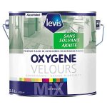 Oxygene velours blanc 5l peinture 0% de solvant ajout d'aspect velours pour murs intrieurs - levis