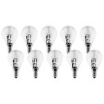 Pack de 10 ampoules halog�nes 28w e14 sph�rique