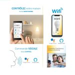 Pack de 2 ampoules led connect�es gu10 spot 5w cons. variation de luminosit�