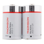 Pack 2 piles alcalines lr20 d 1, 5 v - thomson