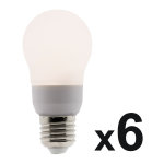 Pack de 6 ampoules fluocompactes 12w e27 spirale