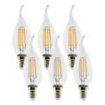 Pack de 6 ampoules led d�co filament 3w e14 coup de vent